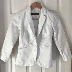 The Limited quarter sleeve white blazer.